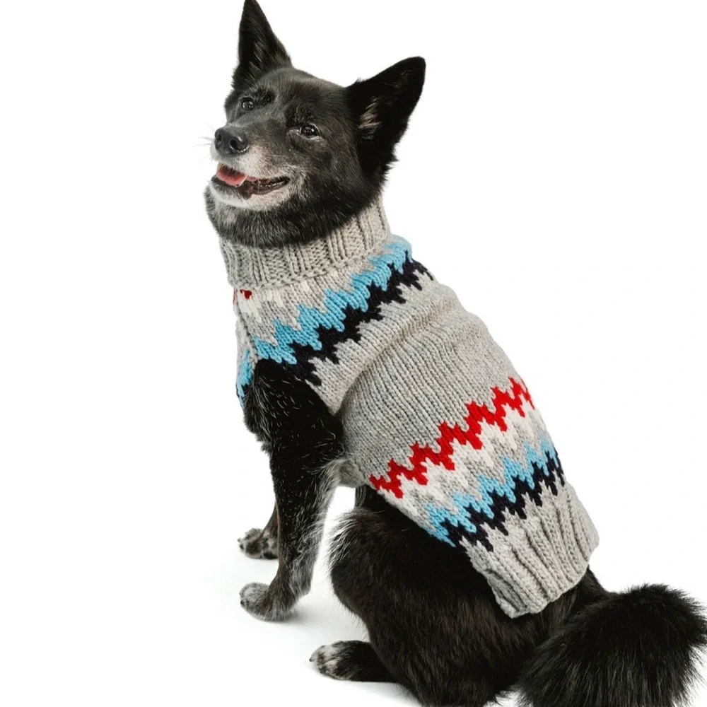 NWT Chilly Dog for Free People Chevron Grey Sweater XXS